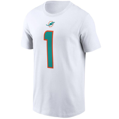 Men's Nike Tua Tagovailoa White Miami Dolphins Name & Number T-Shirt