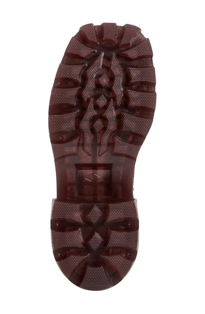 Katy Perry Geli Snake Embossed Combat Boot In Burgundy Croc