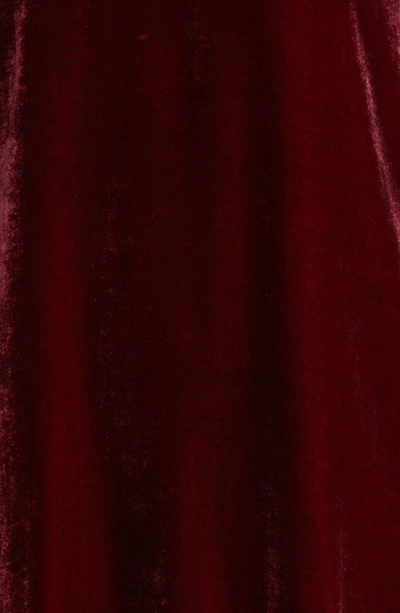 Shop Eileen Fisher Long Sleeve Velvet Shift Dress In Deep Claret