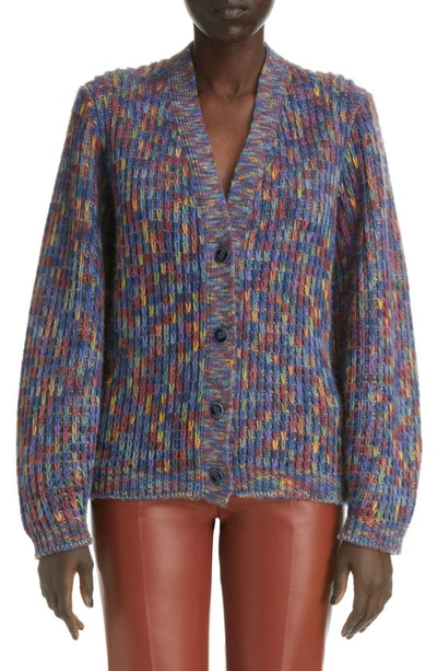 Chloé Multicolor Button-down Wool-silk Cardigan In Neutral | ModeSens