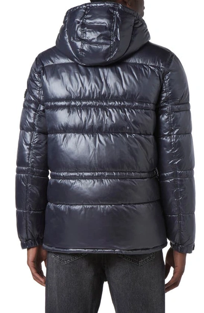Andrew Marc Gotham Water Resistant Mid Length Puffer Jacket In Asphalt
