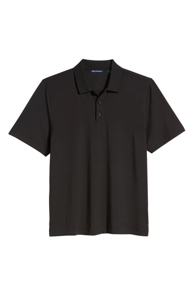 Cutter & Buck Advantage Tri-blend Pique Mens Big And Tall Polo Shirt In Black