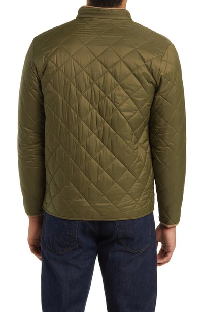 Shop Mizzen + Main Belmont Quilted Nylon Jacket In Olive Night Solid