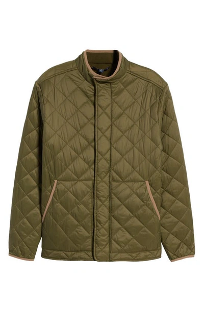 Shop Mizzen + Main Belmont Quilted Nylon Jacket In Olive Night Solid
