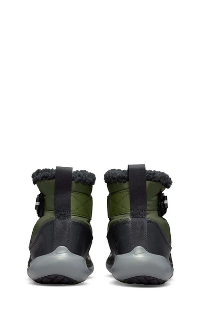 Shop Nike Flex Advance Slip-on Snow Boot In Cargo Khaki/ Green/ Black