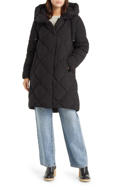 Shop Sanctuary Hooded Down & Feather Fill Puffer Coat In Black