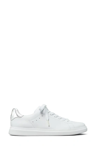 Shop Tory Burch Howell Sneaker In Titanium White / Silver