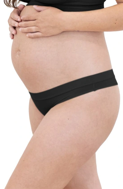 Shop Kindred Bravely Grow With Me Maternity Thong In Black