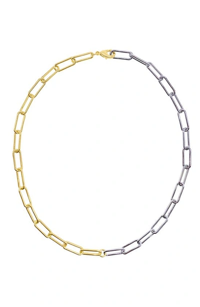 Shop Adornia Mixed Paperclip Chain Necklace In Multi