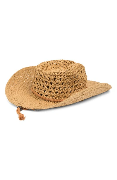 Vince Camuto Crochet Cowgirl Hat In Natural