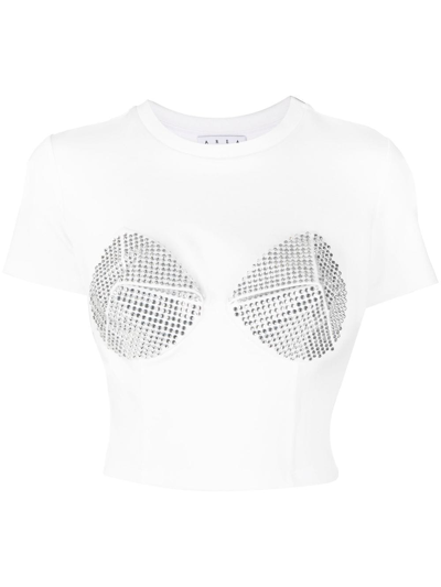 缀饰罩杯细节短款T恤