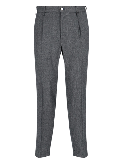 Shop Incotex Slim Trousers In Grigio