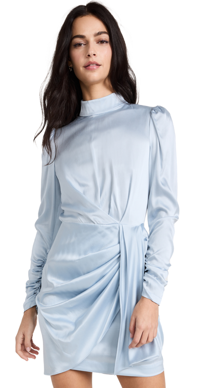 Shop Zimmermann Silk Drape Dress Ice Blue