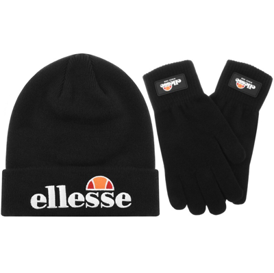 Ellesse Beanie Hat And Gloves Gift Set Black | ModeSens