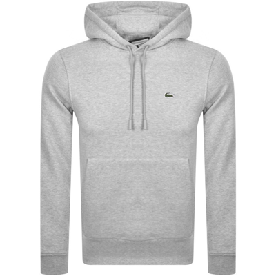 Lacoste Sport Logo Pullover Hoodie Grey In Grey