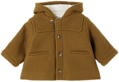 Shop Bonpoint Baby Khaki Timo Coat In 045a Kaki Clair