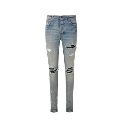 Shop Amiri Jeans Skinny In Bleu