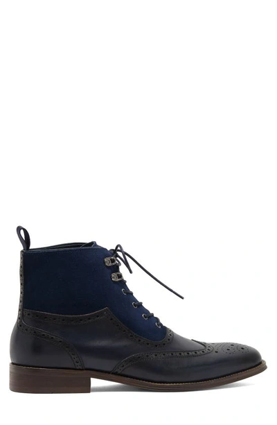 Shop Stacy Adams Malone Wingtip Boot In Navy