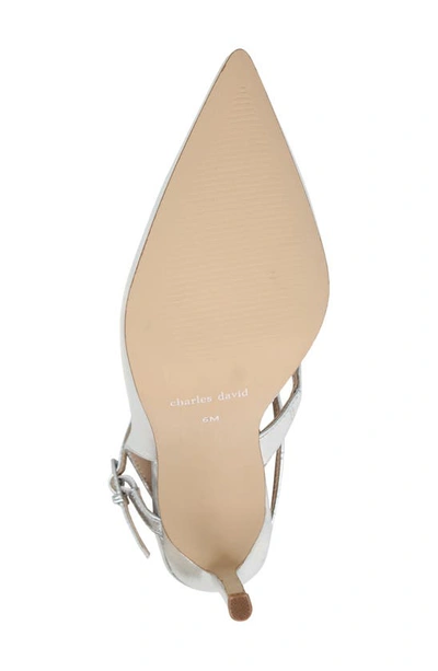 Shop Charles David Ronni Pointed Toe Pump In Silver