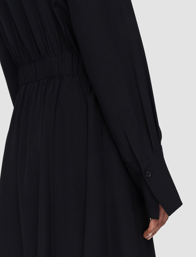 Shop Joseph Silk Crepe De Chine Fairbaim Dress In Black