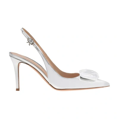Shop Gianvito Rossi Jaipur Sling Pumps In Silver
