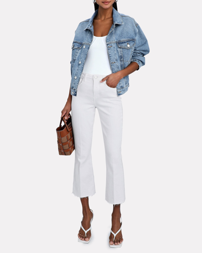 Shop L Agence L'agence Kendra High Rise Crop Flare Jeans In White