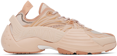 Shop Lanvin Pink Flash-x Sneakers In 57 Nude