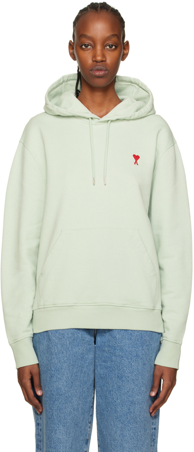 Ami Alexandre Mattiussi Ami De Coeur Hoodie In Green | ModeSens