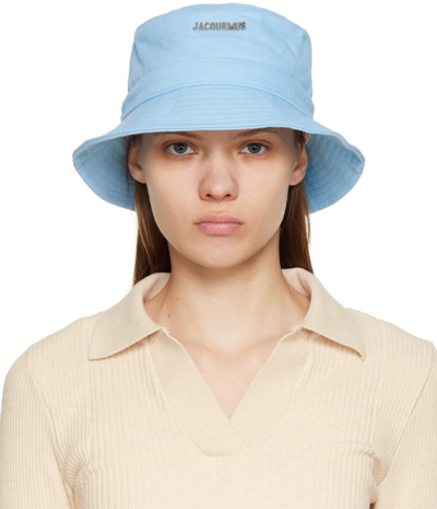 Jacquemus Le Bob Gadjo Cotton Logo Bucket Hat In Light Blue ModeSens