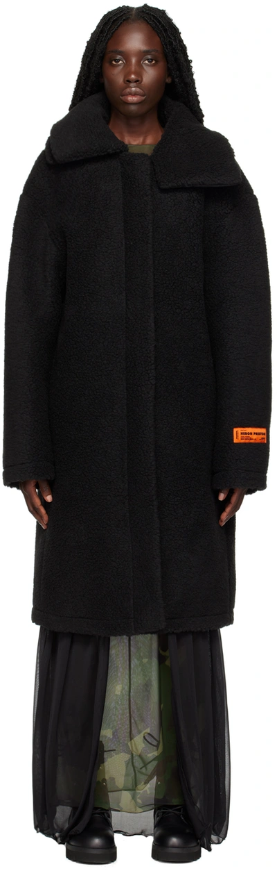 Shop Heron Preston Black Long Coat