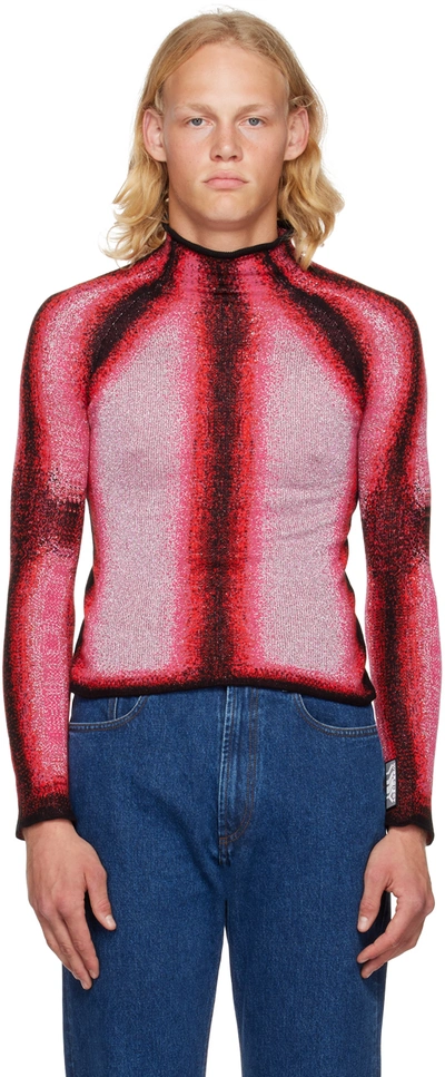 Shop Y/project Ssense Exclusive Red Turtleneck In Pink / Silver / Blac