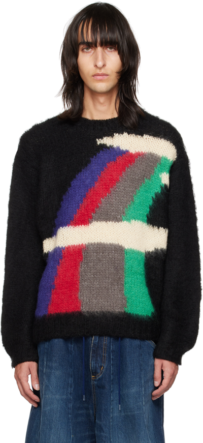 Jieda Black Rainbow Sweater | ModeSens