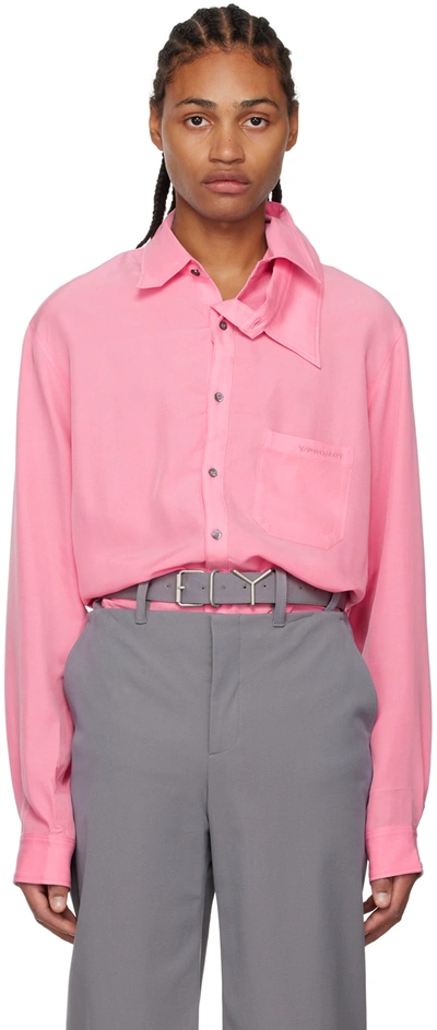 Shop Y/project Pink Double Collar Shirt