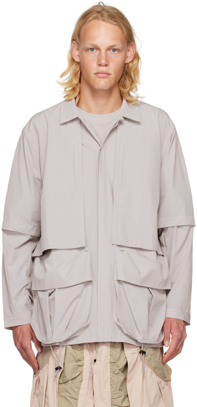 Shop Archival Reinvent Gray 01 Jacket In Pale Grey