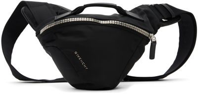 Shop Givenchy Black G-zip Triangle Bag In 001-black