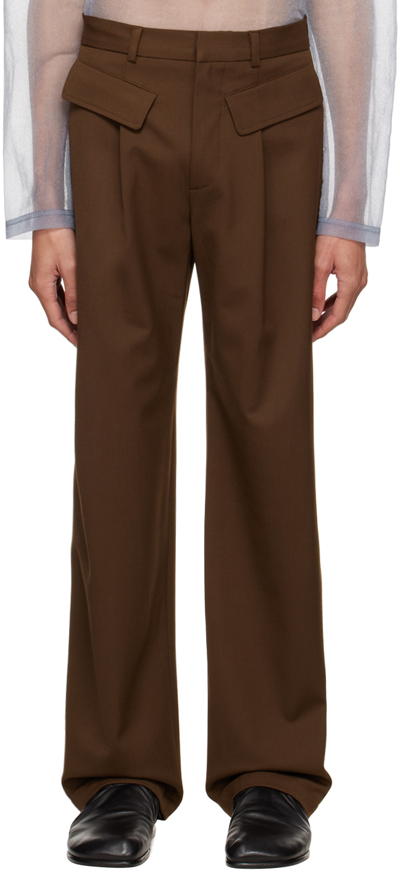 Shop Maryam Nassir Zadeh Ssense Exclusive Brown Jem Trousers In 955 Carob