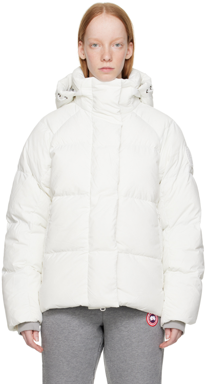 Shop Canada Goose Off-white Junction Down Jacket In 433 N.star Wh/bl De