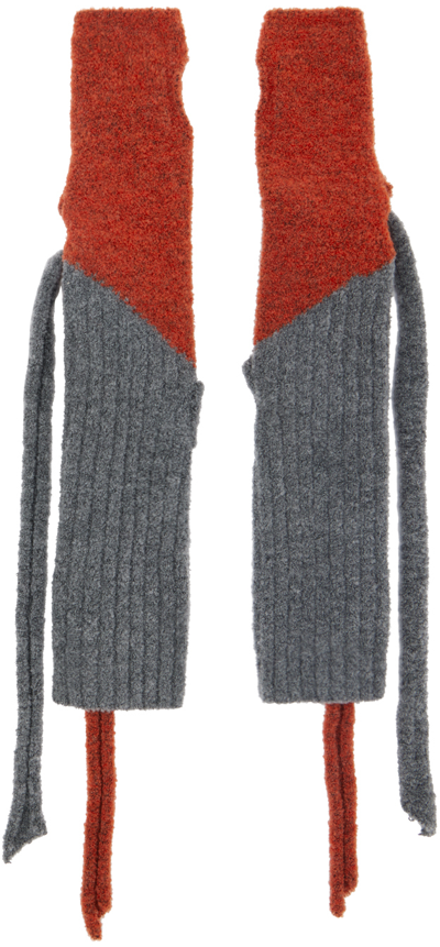Shop Ottolinger Gray & Red Wrap Glove