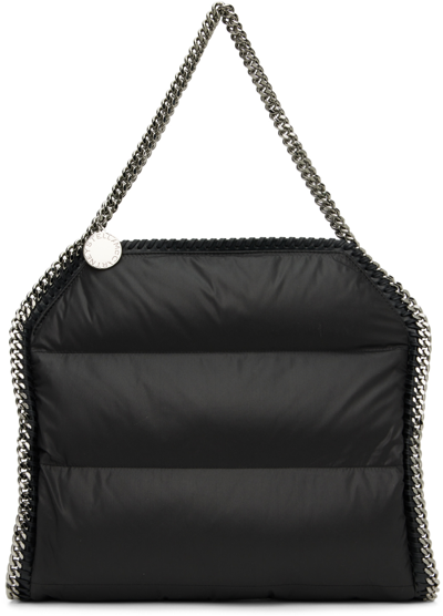 Shop Stella Mccartney Black Quilted Falabella Tote In 1000 Black