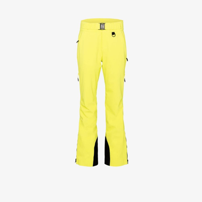 Shop Holden Yellow Alpine Belted Ski Trousers In Green