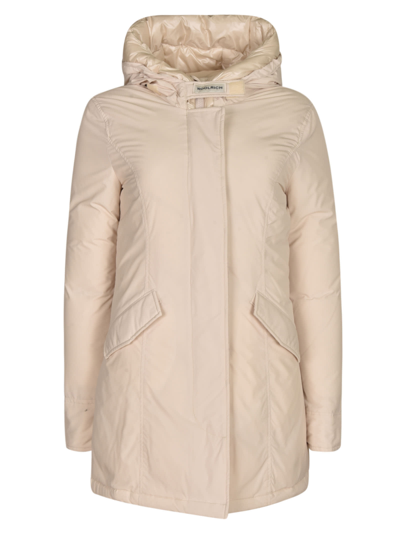 Shop Woolrich Arctic Hooded Parka In Milky Cream