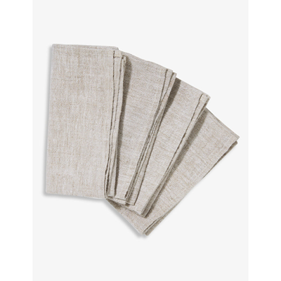 The White Company Rustic Linen Napkins Set Of 4 In Natural | ModeSens