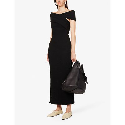 Shop Camilla And Marc Women's Black Toledo Cut-out Stretch-cotton Maxi Dress