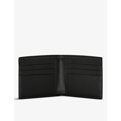 Shop Smythson Lapis Blue Panama Bi-fold Cross-grain Leather Wallet