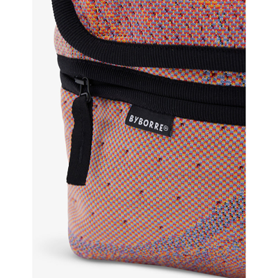 Shop Byborre Artist Multi-colour Logo-patch Textured Woven Cross-body Bag