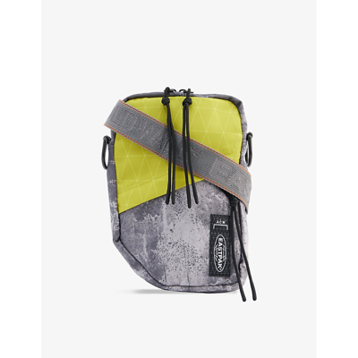 Shop A-cold-wall* X Eastpak Woven Crossbody Bag In Light Grey/lime