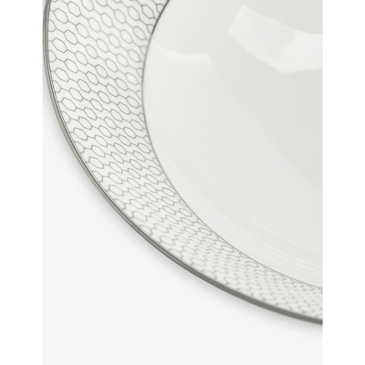 Wedgwood Gio Platinum Geometric-pattern Bone-china Cereal Bowl 20cm