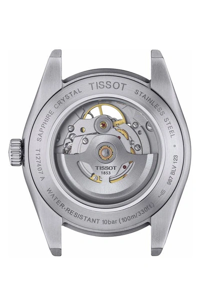 Tissot Gentleman Powermatic 80 Open Heart Watch 40mm In Grey