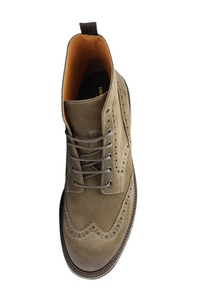 Shop Bruno Magli Gleason Wingtip Derby Boot In Taupe Suede