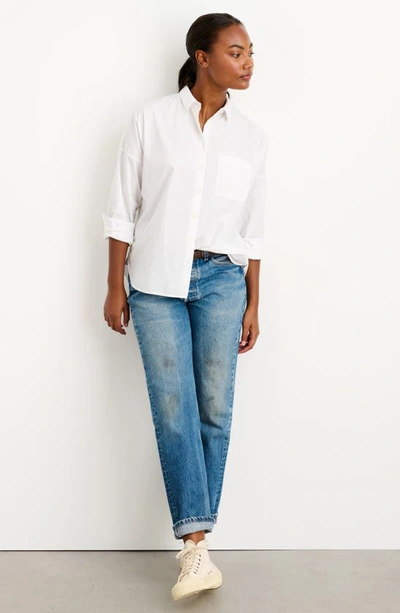 Shop Alex Mill Paper Cotton Button-up Shirt In White